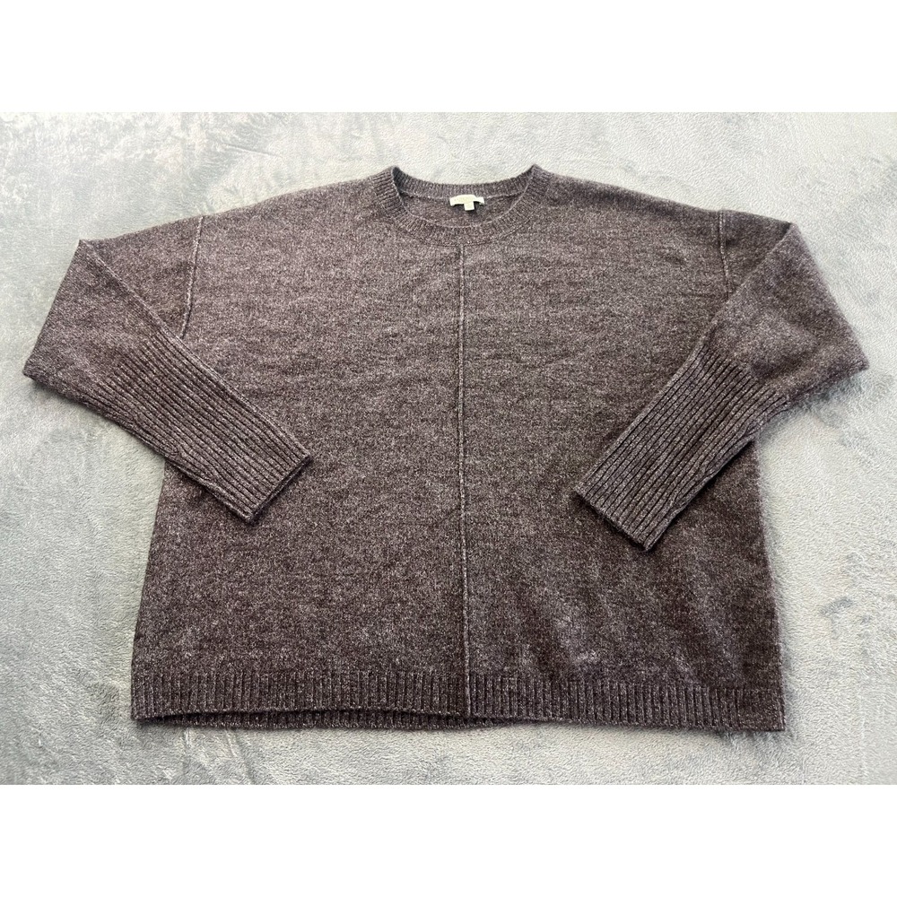 Legendary Outfitters Womens Brown Crew Neck Sweater Soft Knit Pullover Large
